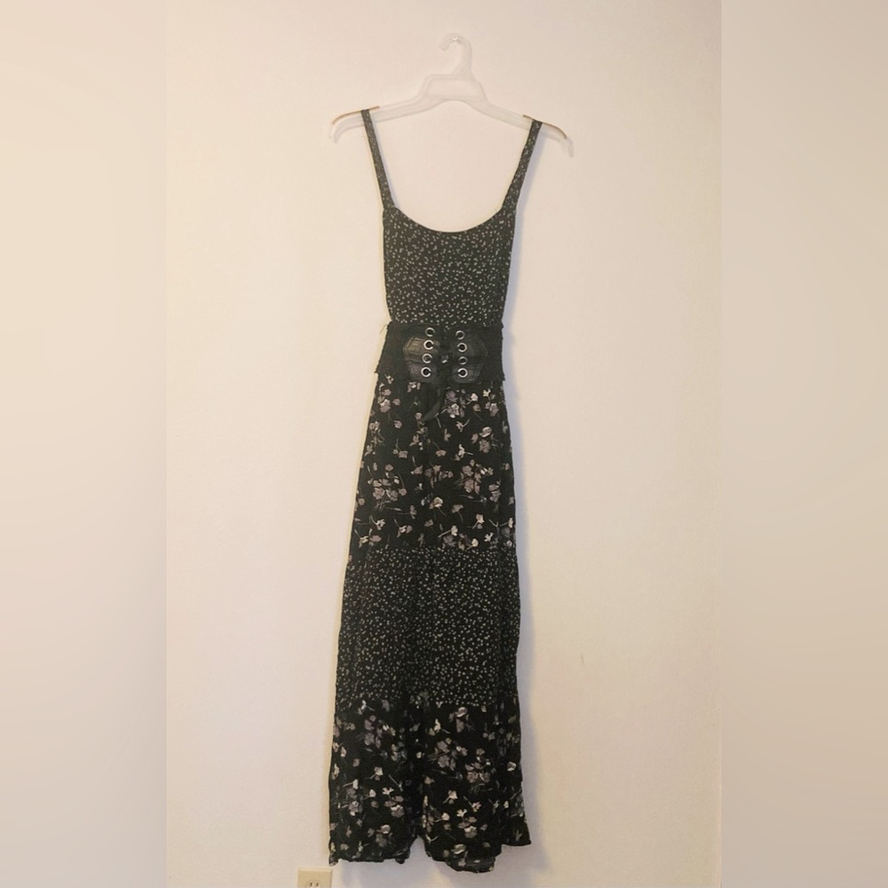 Terra Sky dress. Size: 2X (18w- 20w) Color: black, shades of grey, white